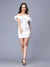 Elegant White Off Shoulder Ruffle Dress