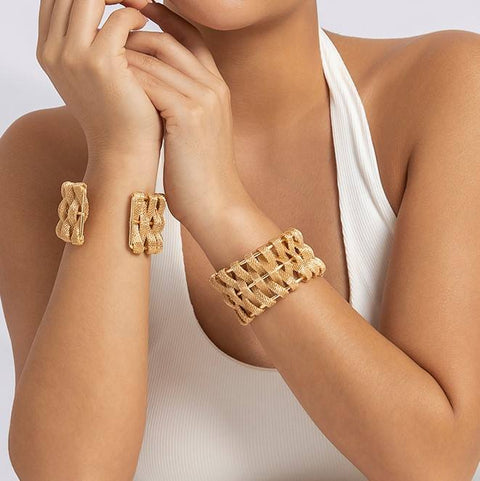 Rustic Gold Mesh Bracelet