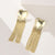 Hearted Gold Tassel Earrings