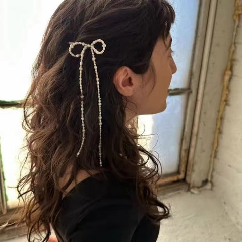 White Pearl Hair Accessory