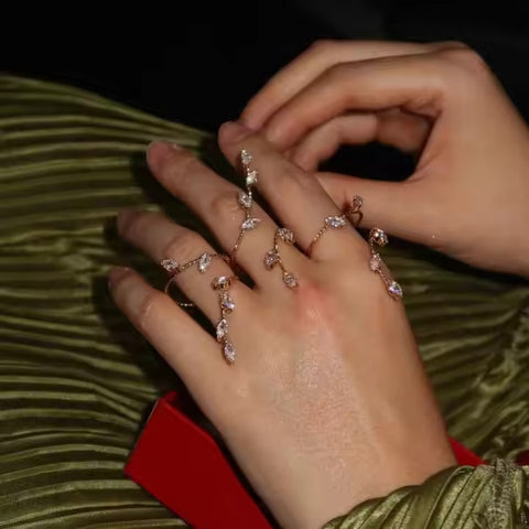 Lux Leaf Rings