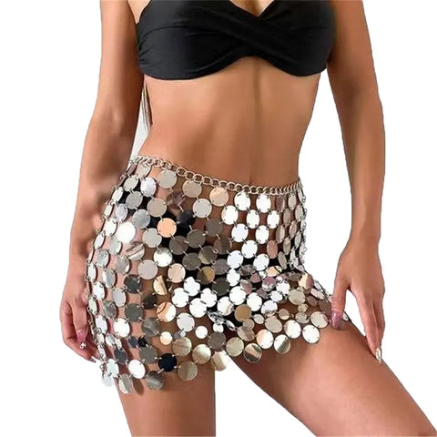 Metallic Chainmail Skirt