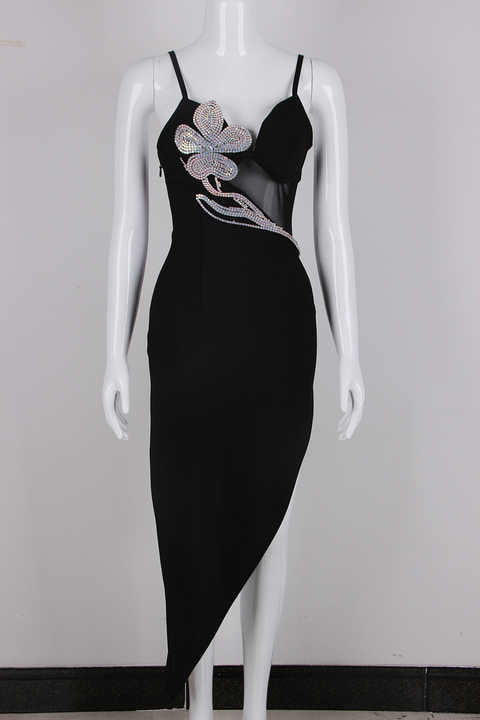 Strap Summer Black Dress
