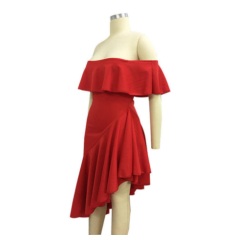Flaring Red Dress