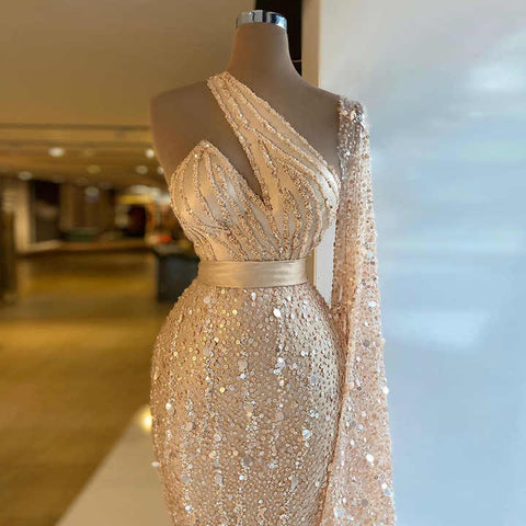 Amber Pearl Cocktail Gown