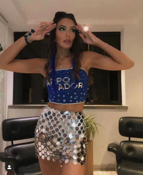 Metallic Chainmail Skirt