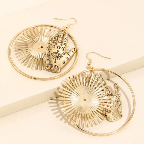 Future Hand Drop Earrings