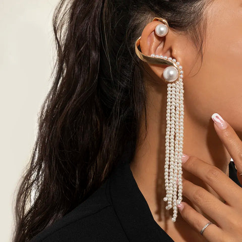 Pearl Tassel Earrings