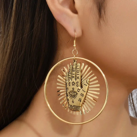 Future Hand Drop Earrings