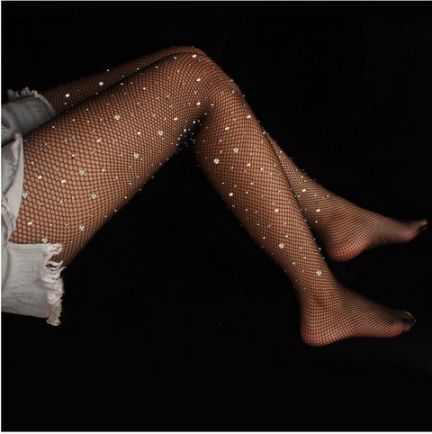 Crystal Rhinestone Stockings Pantyhose