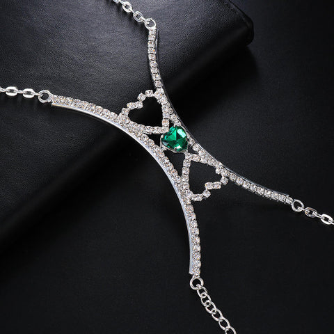 Emerald Hearted Bodychain