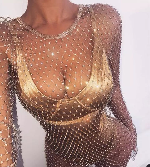 Mesh Diamond Dress